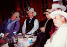 Geoff with his favorite cowboy band, The Flying W Wranglers, at The Flying W Ranch.