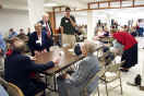 Frank and Verna Zadow (standing) talking to my grandparents (sitting)